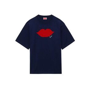 Kenzo Unisex Short-Sleeved Sweater With Lip Intarsio